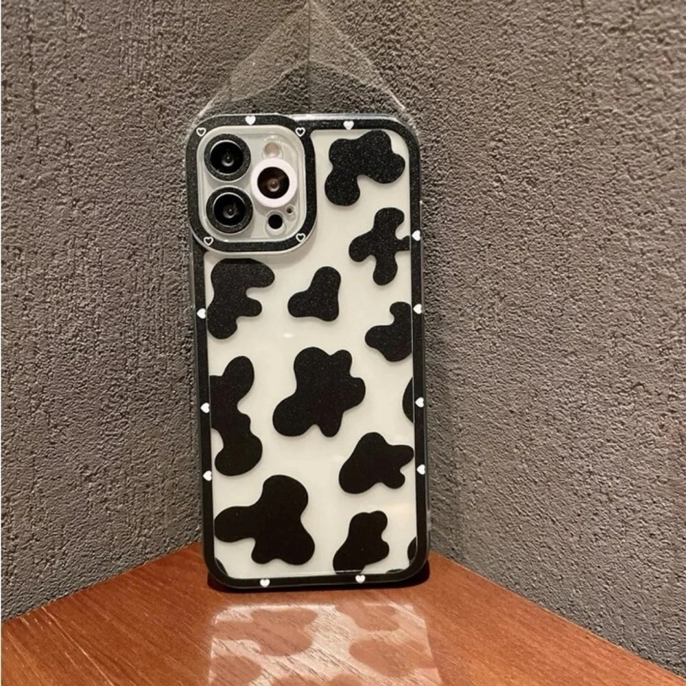 ⚠️Clearance iPhone 15/Pro/Pro Max Cow Pattern Clear Phone Case SAU - Picture 3 of 3